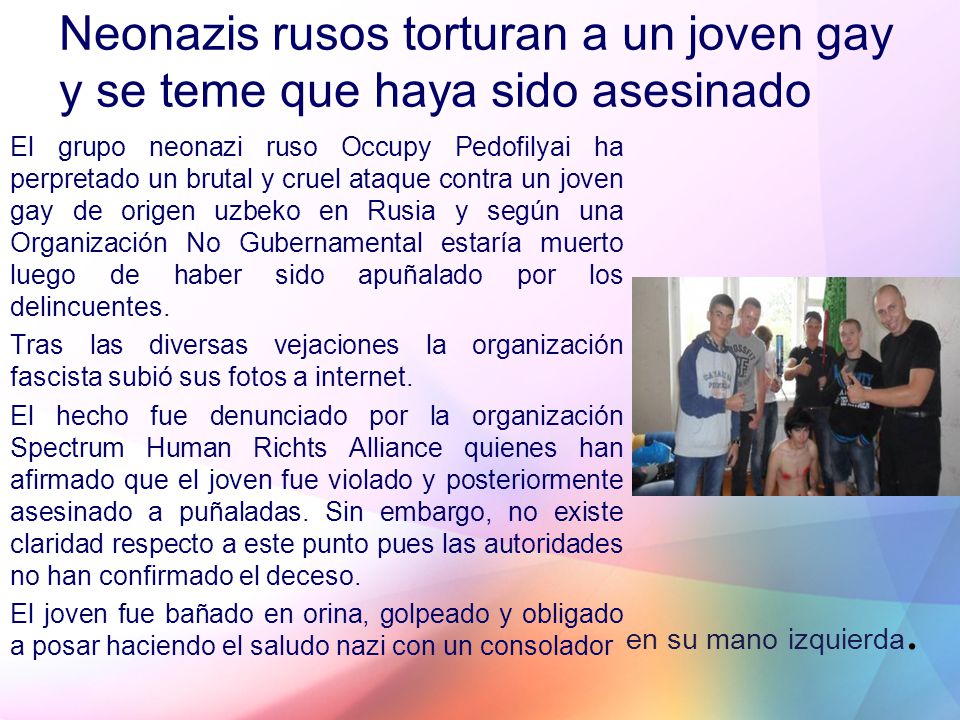 Neonazis rusos torturan a un joven gay y se teme que haya sido asesinado