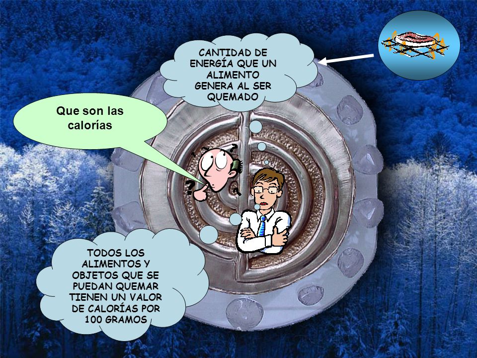 CANTIDAD DE ENERGÍA QUE UN ALIMENTO GENERA AL SER QUEMADO