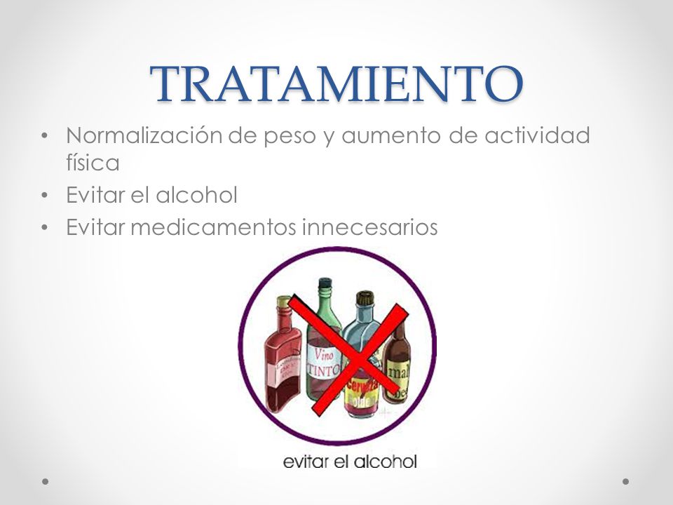 TRATAMIENTO Normalización de peso y aumento de actividad física
