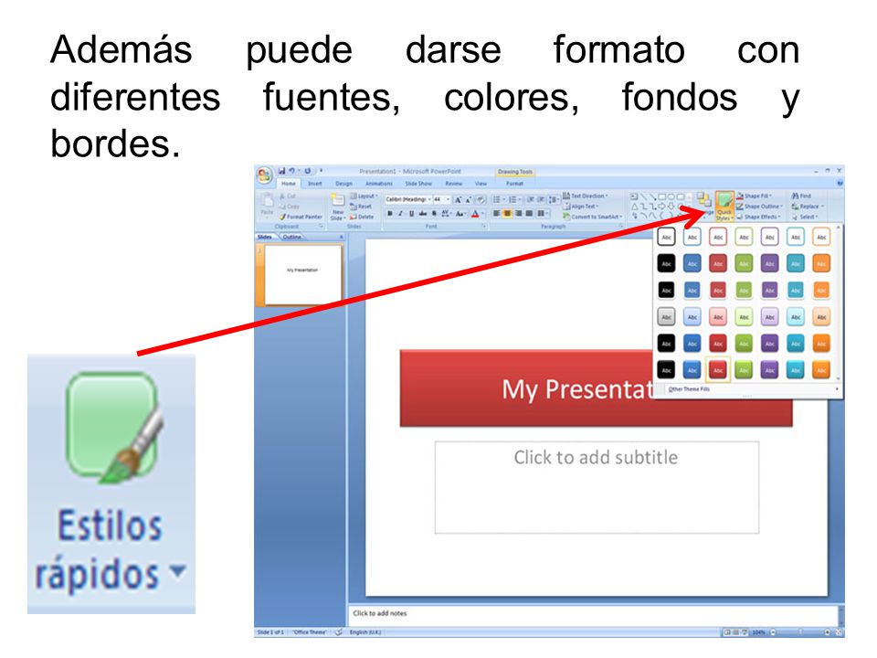Además puede darse formato con diferentes fuentes, colores, fondos y bordes.
