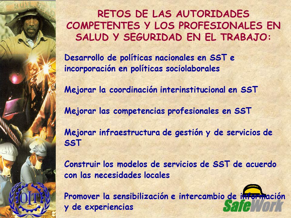RETOS DE LAS AUTORIDADES COMPETENTES Y LOS PROFESIONALES EN SALUD Y SEGURIDAD EN EL TRABAJO: