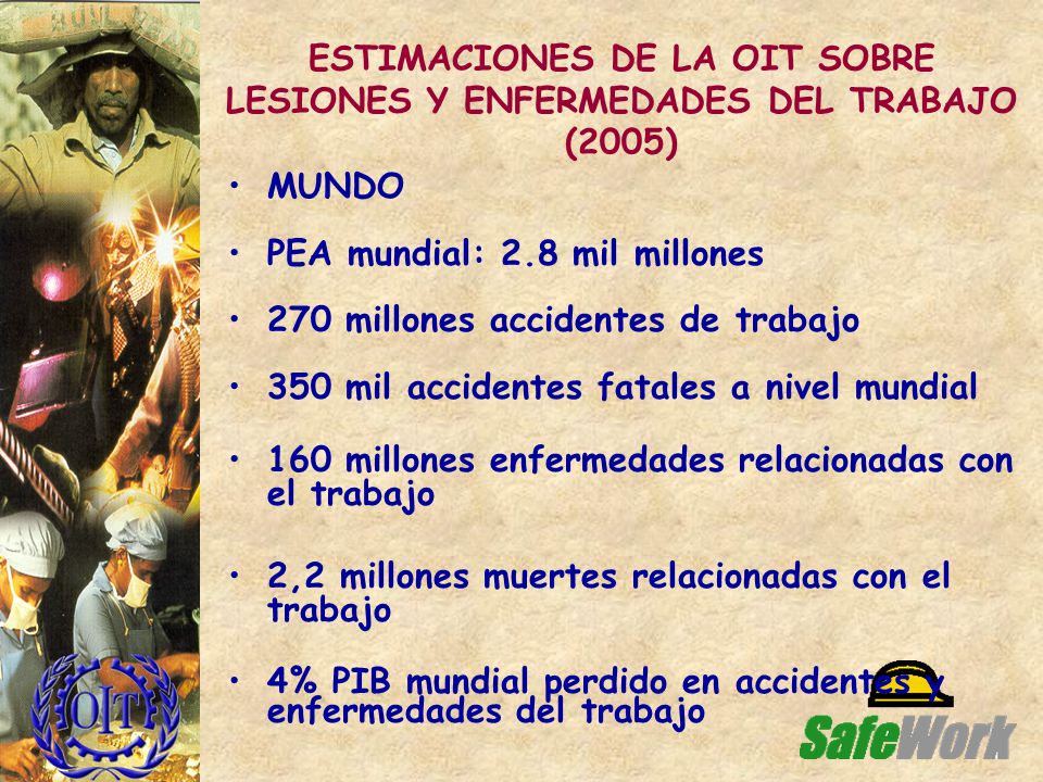 ESTIMACIONES DE LA OIT SOBRE LESIONES Y ENFERMEDADES DEL TRABAJO (2005)