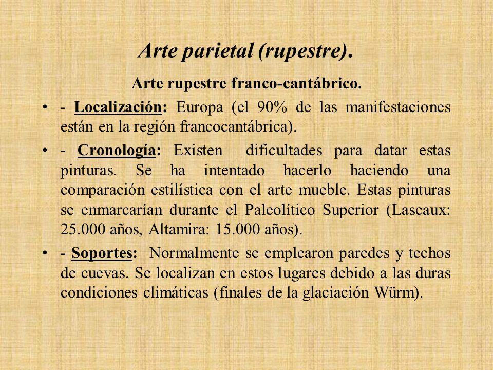 Arte parietal (rupestre).