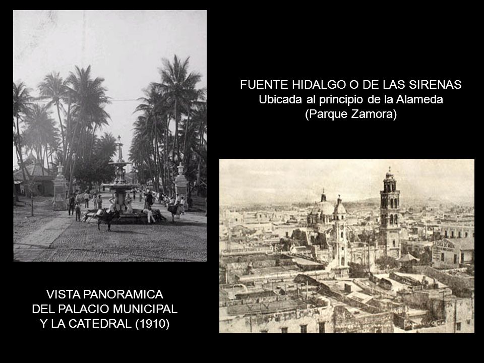FUENTE HIDALGO O DE LAS SIRENAS Ubicada al principio de la Alameda