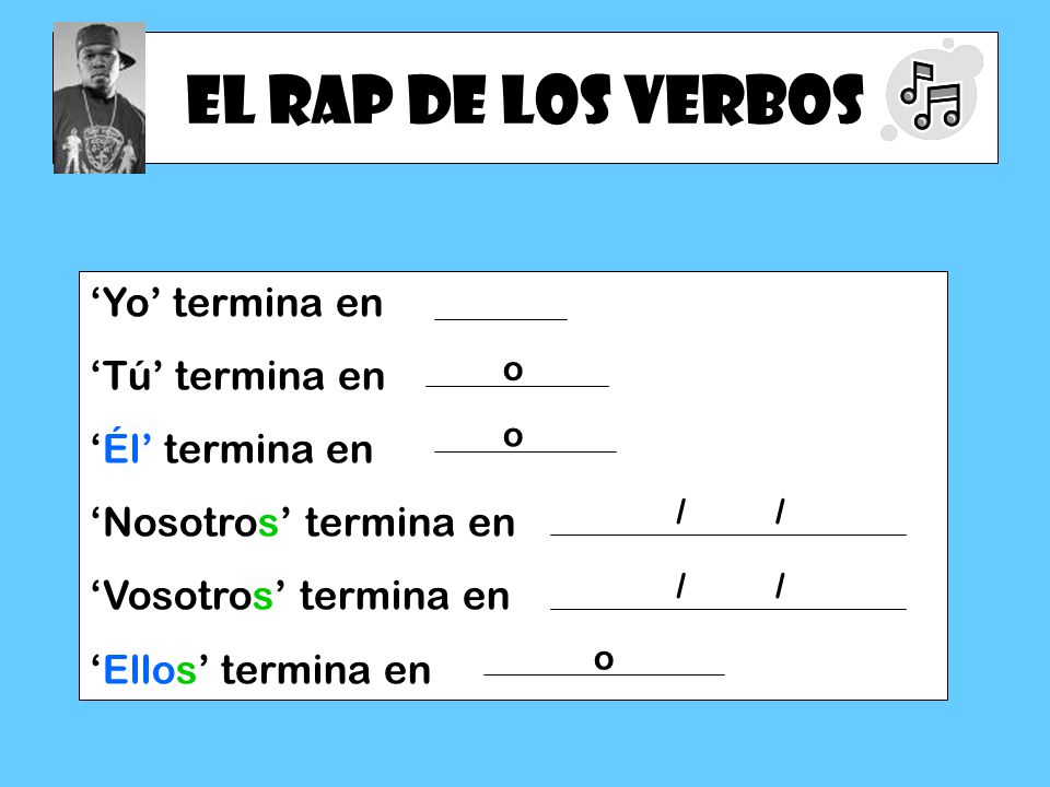 El Rap de los Verbos ‘Yo’ termina en ‘Tú’ termina en ‘Él’ termina en