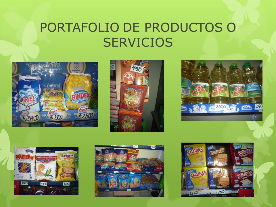 PORTAFOLIO DE PRODUCTOS O SERVICIOS