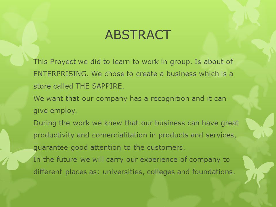ABSTRACT This Proyect we did to learn to work in group. Is about of