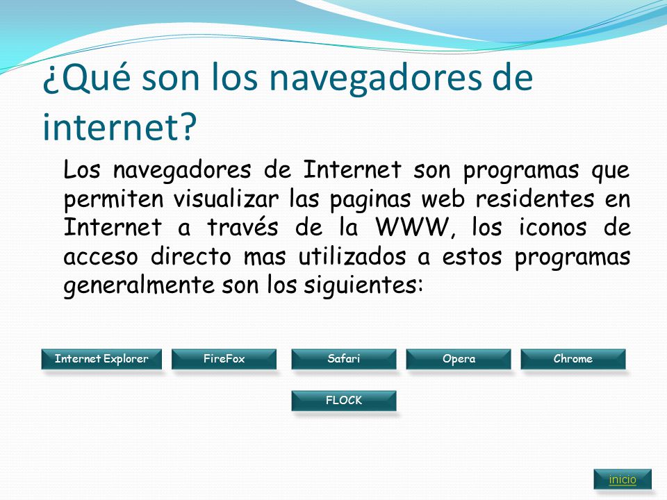 Navegadores de internet - ppt descargar