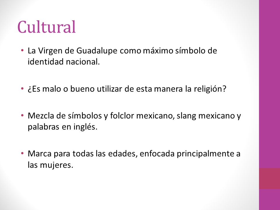 Cultural La Virgen de Guadalupe como máximo símbolo de identidad nacional. ¿Es malo o bueno utilizar de esta manera la religión
