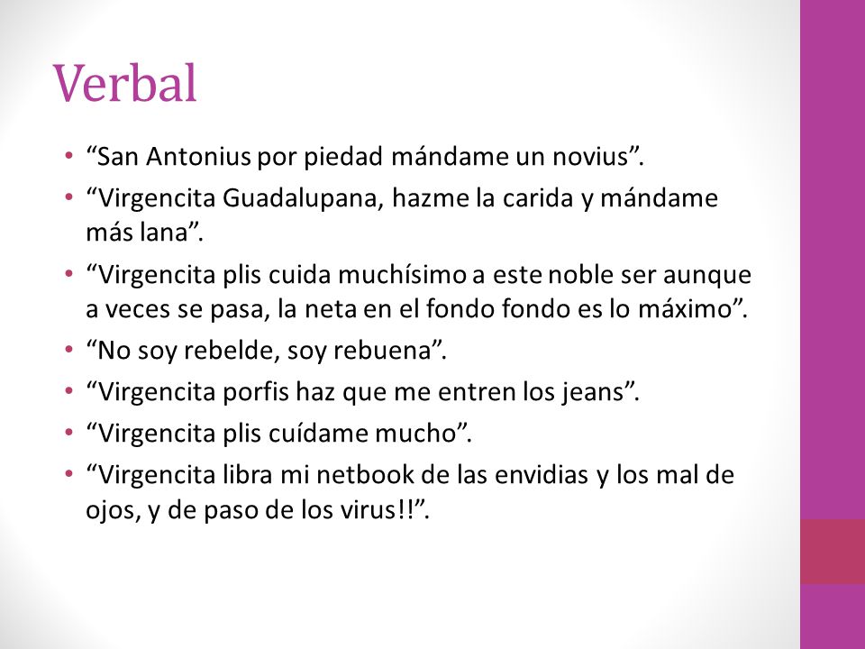 Verbal San Antonius por piedad mándame un novius .