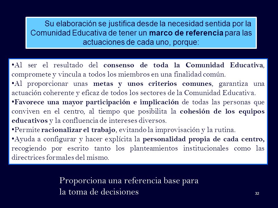Proporciona una referencia base para la toma de decisiones