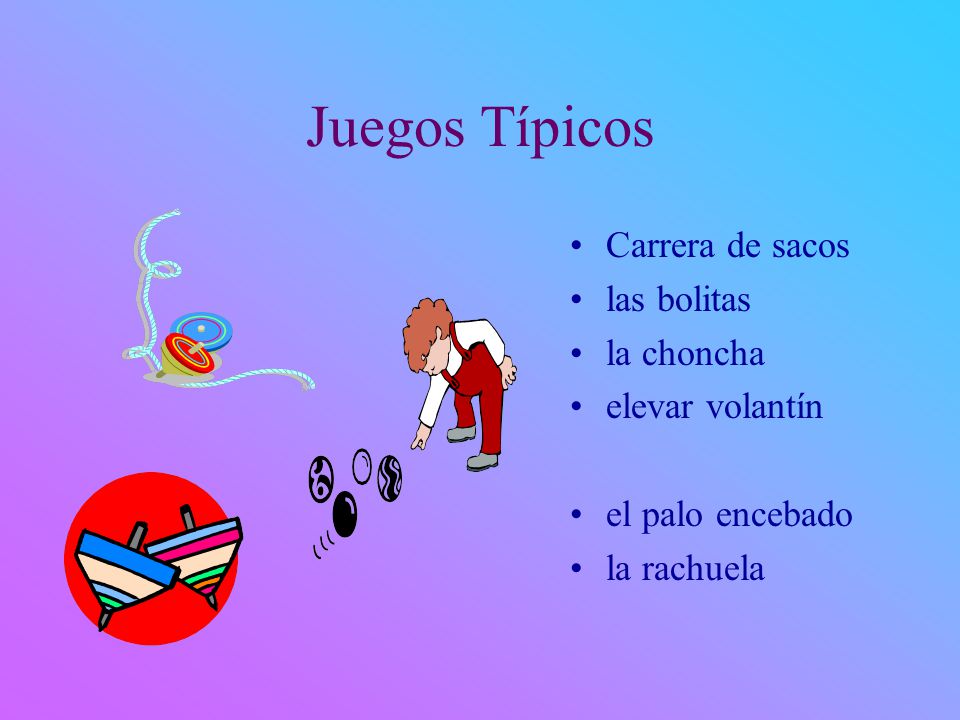 Juegos Típicos Carrera de sacos las bolitas la choncha elevar volantín