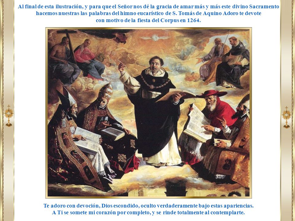 con motivo de la fiesta del Corpus en 1264.