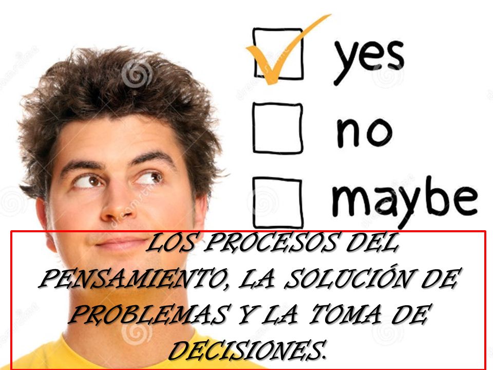 LOS PROCESOS DEL PENSAMIENTO, LA SOLUCIÓN DE PROBLEMAS Y LA TOMA DE DECISIONES.