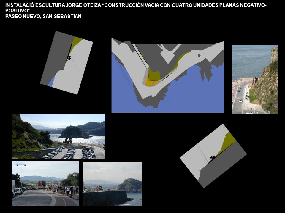 INSTALACIÓ ESCULTURA JORGE OTEIZA CONSTRUCCIÓN VACIA CON CUATRO UNIDADES PLANAS NEGATIVO-POSITIVO