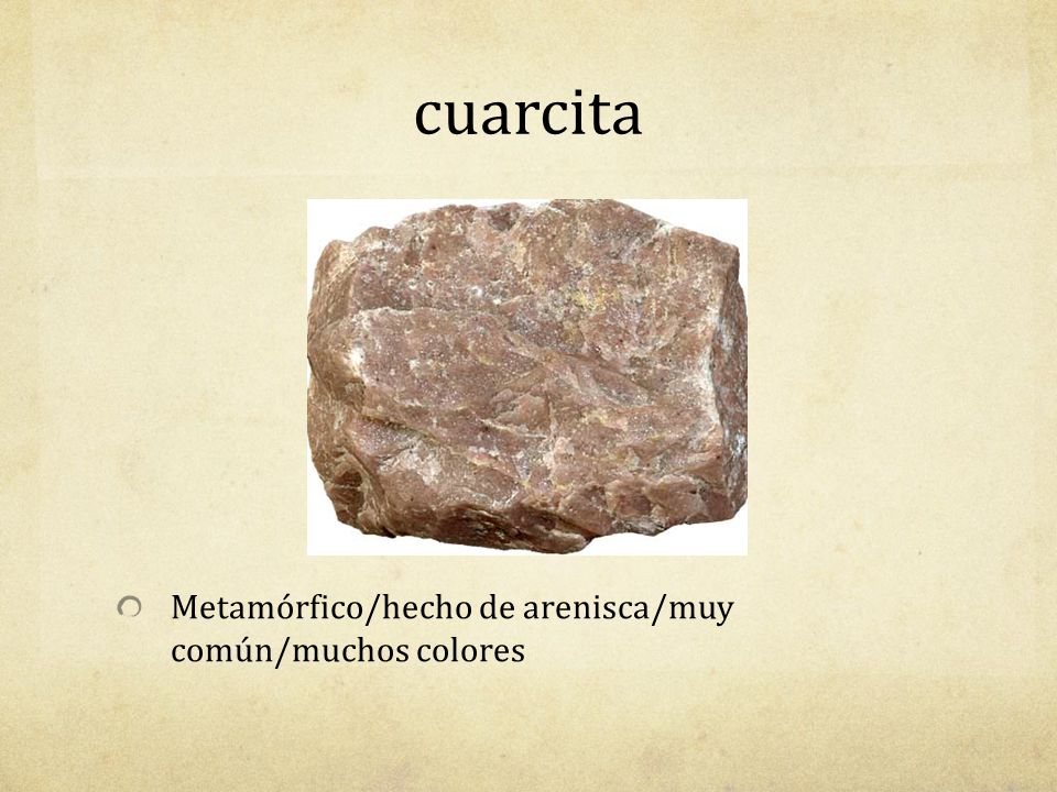 cuarcita Metamórfico/hecho de arenisca/muy común/muchos colores