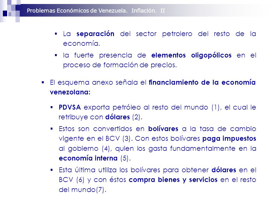 La separación del sector petrolero del resto de la economía.