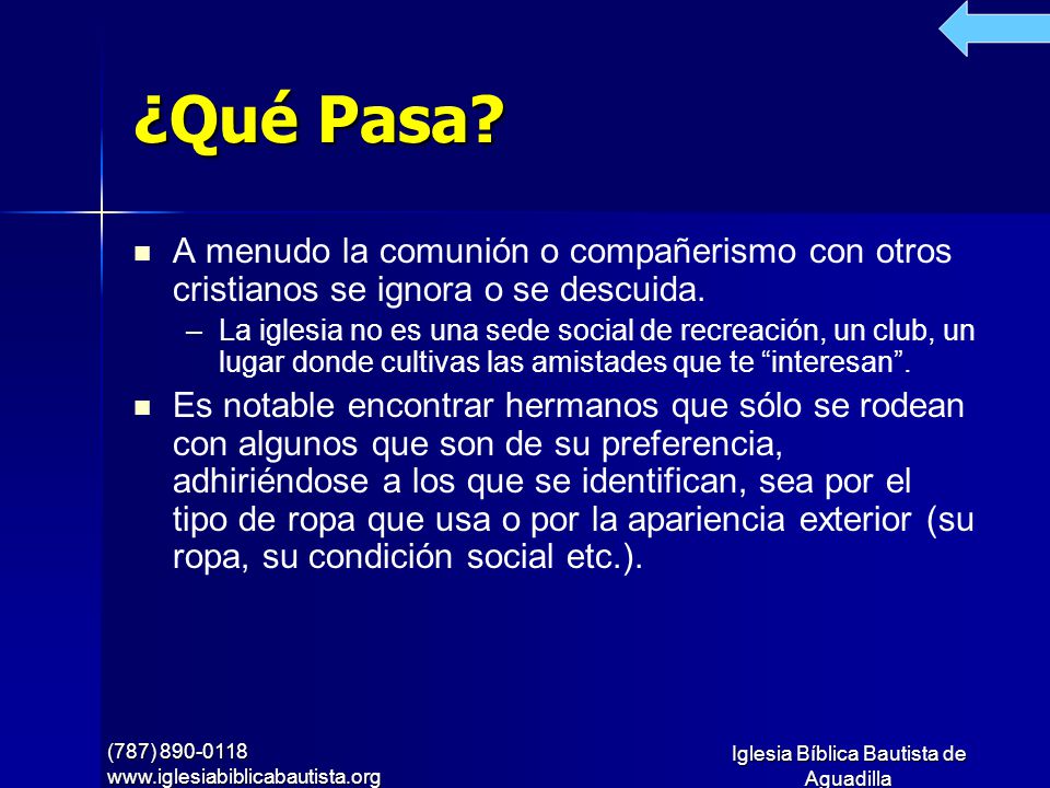 ¿Qué Pasa A menudo la comunión o compañerismo con otros cristianos se ignora o se descuida.