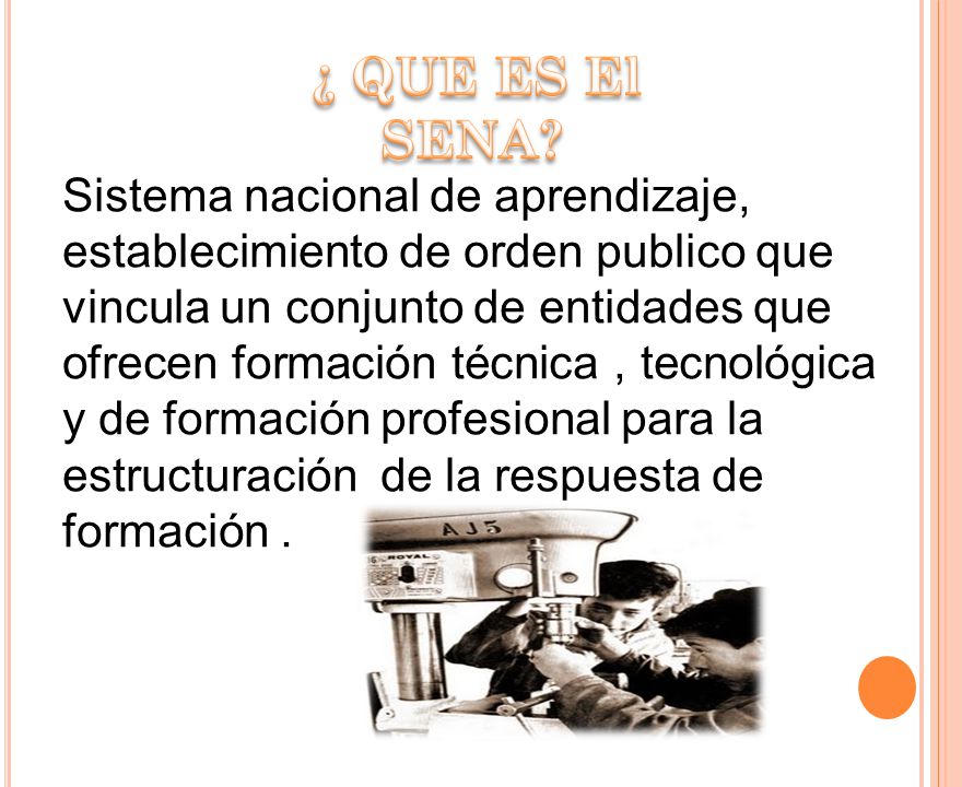 Sistema nacional de aprendizaje, establecimiento de orden publico que