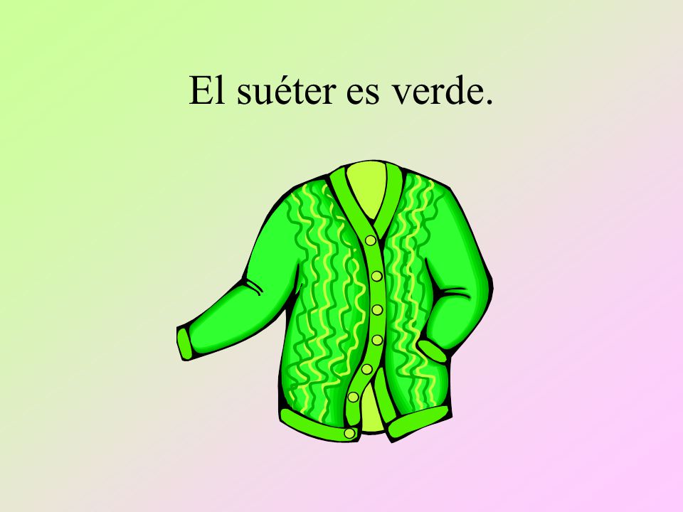 El suéter es verde.