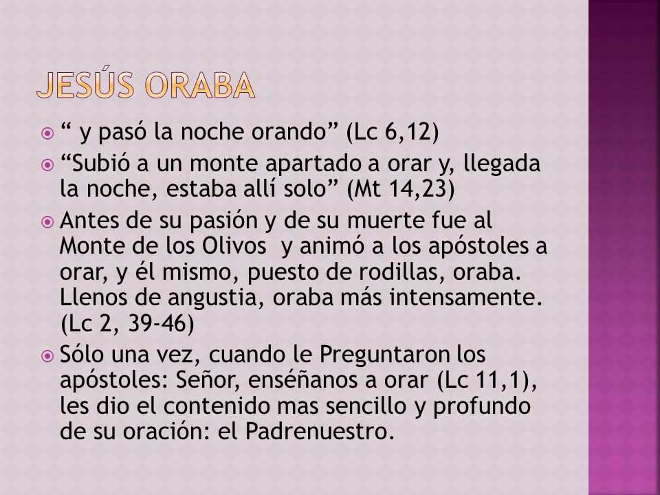 Jesús oraba y pasó la noche orando (Lc 6,12)