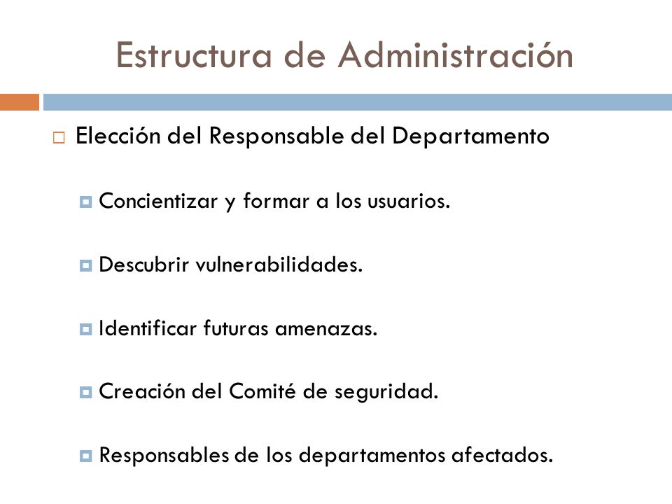 Estructura de Administración