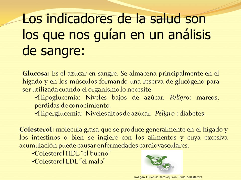 Los indicadores de la salud son los que nos guían en un análisis de sangre: