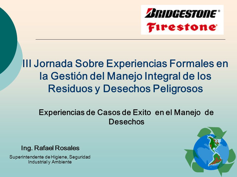 Experiencias de Casos de Exito en el Manejo de Desechos