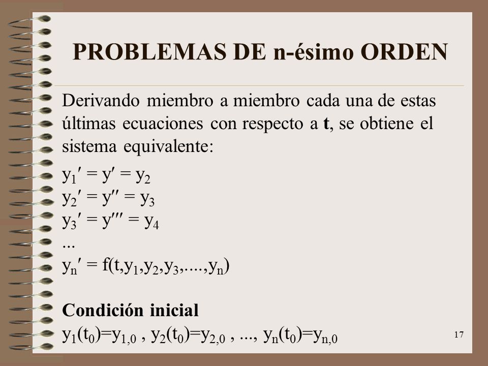 PROBLEMAS DE n-ésimo ORDEN