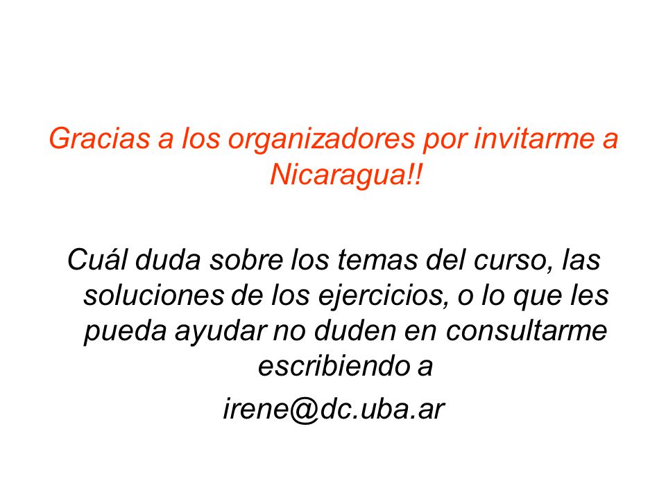 Gracias a los organizadores por invitarme a Nicaragua!!