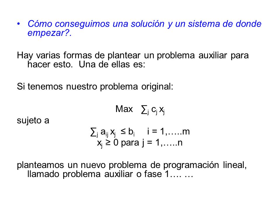 Cómo conseguimos una solución y un sistema de donde empezar .