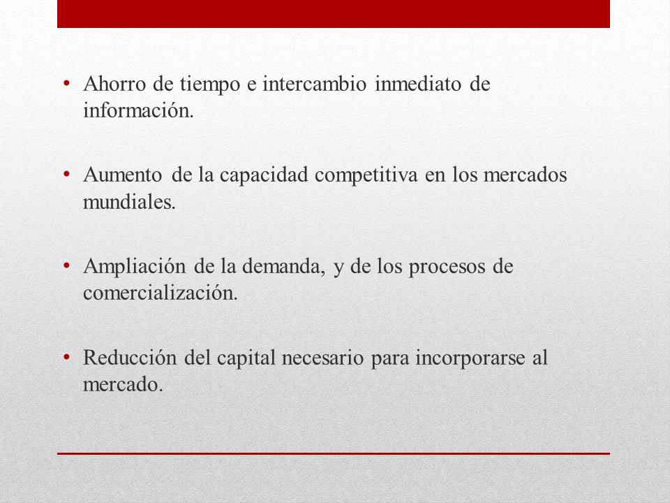 Ahorro de tiempo e intercambio inmediato de información.