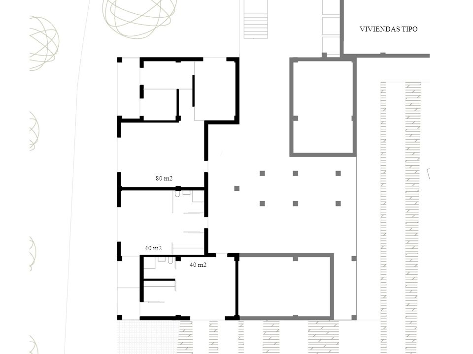 VIVIENDAS TIPO 80 m2 40 m2 40 m2