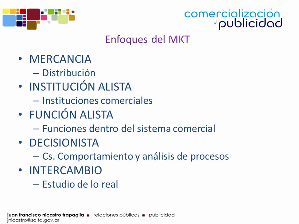 MERCANCIA INSTITUCIÓN ALISTA FUNCIÓN ALISTA DECISIONISTA INTERCAMBIO