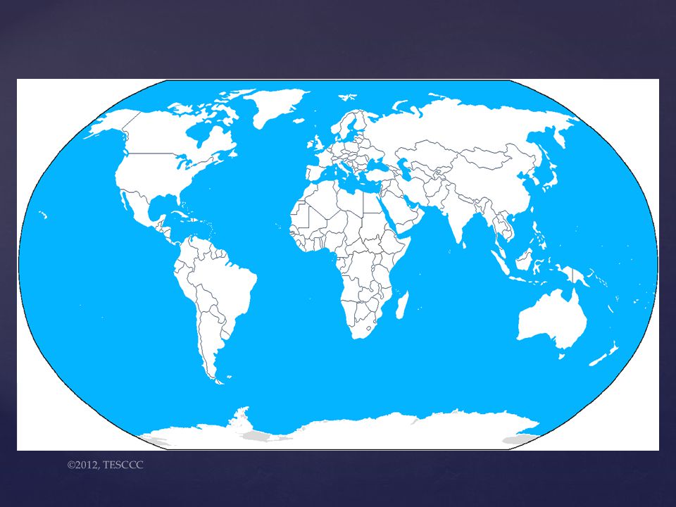 Señale lo siguiente a los estudiantes: Hemisferio occidental, hemisferio oriental, España, Inglaterra y Francia