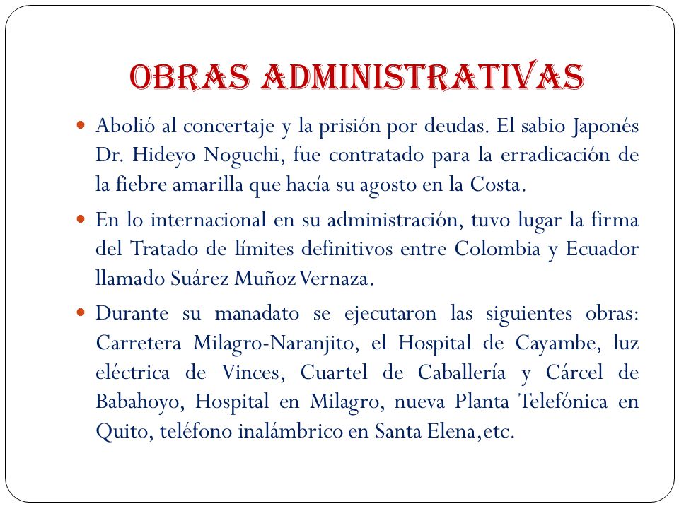 OBRAS ADMINISTRATIVAS
