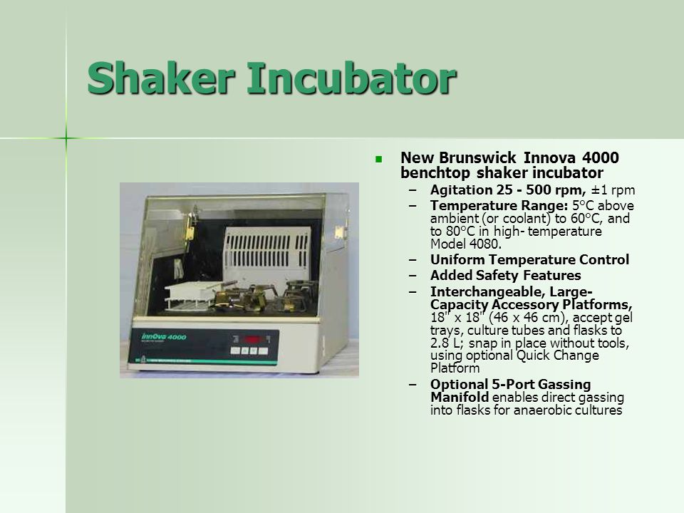 Shaker Incubator New Brunswick Innova 4000 benchtop shaker incubator