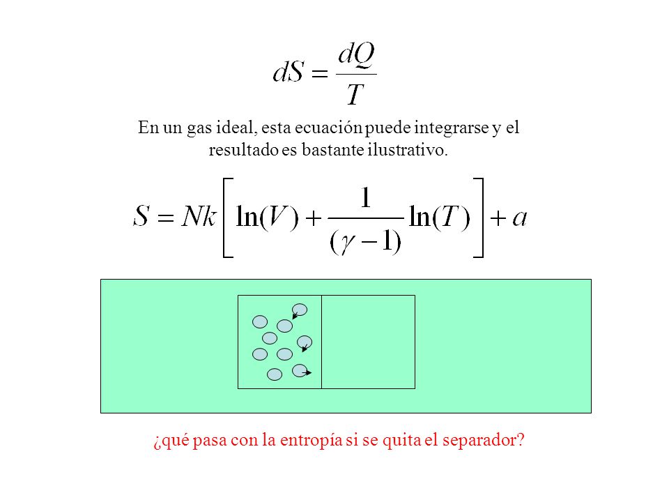 ¿qué pasa con la entropía si se quita el separador
