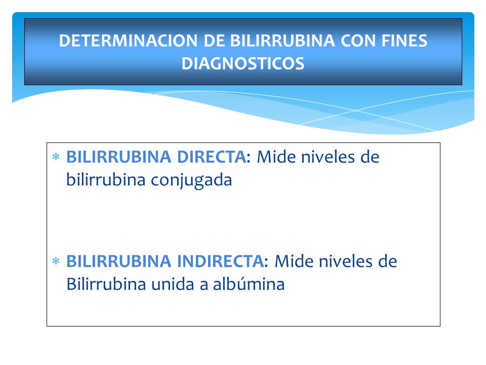 DETERMINACION DE BILIRRUBINA CON FINES DIAGNOSTICOS
