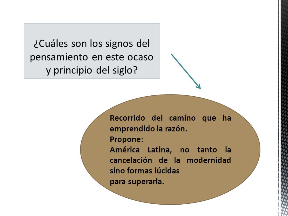 ¿Cuáles son los signos del pensamiento en este ocaso y principio del siglo