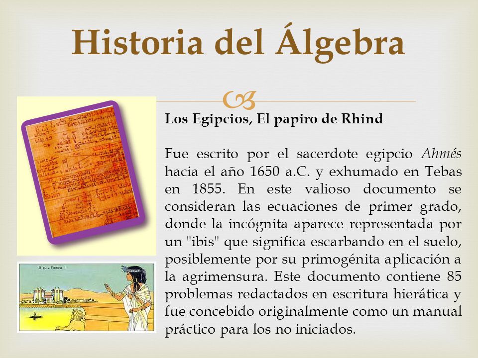 Historia del Algebra. - ppt video online descargar