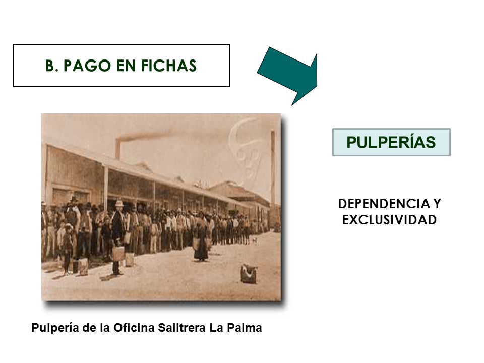 DEPENDENCIA Y EXCLUSIVIDAD Pulpería de la Oficina Salitrera La Palma