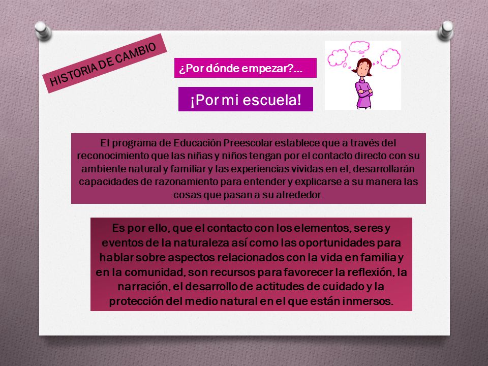 ¡Por mi escuela! HISTORIA DE CAMBIO ¿Por dónde empezar ...