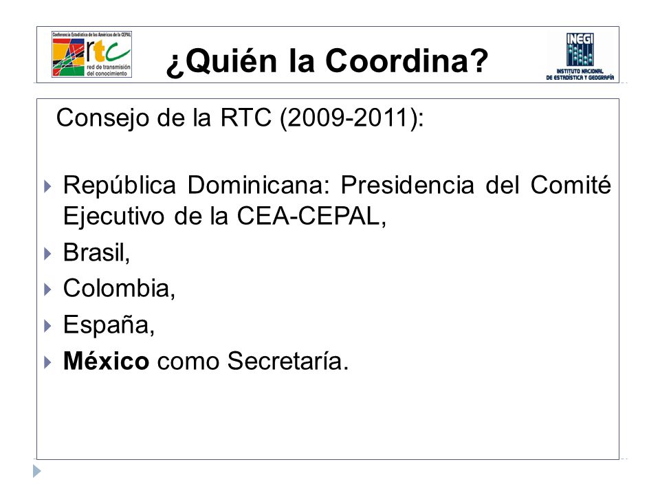 ¿Quién la Coordina Consejo de la RTC ( ):