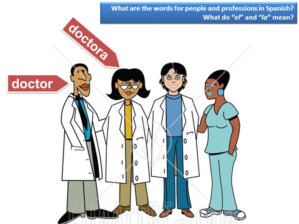 What are the words for people and professions in Spanish