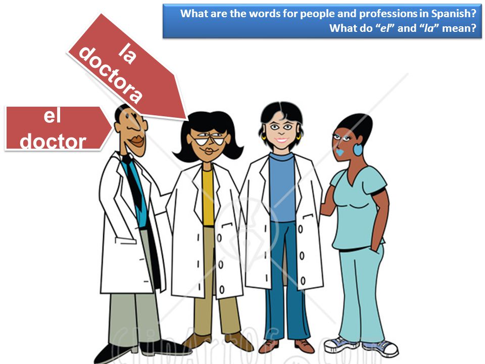 What are the words for people and professions in Spanish