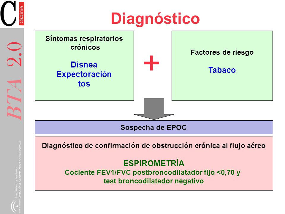 + BTA 2.0 Diagnóstico Disnea Tabaco Expectoración tos ESPIROMETRÍA