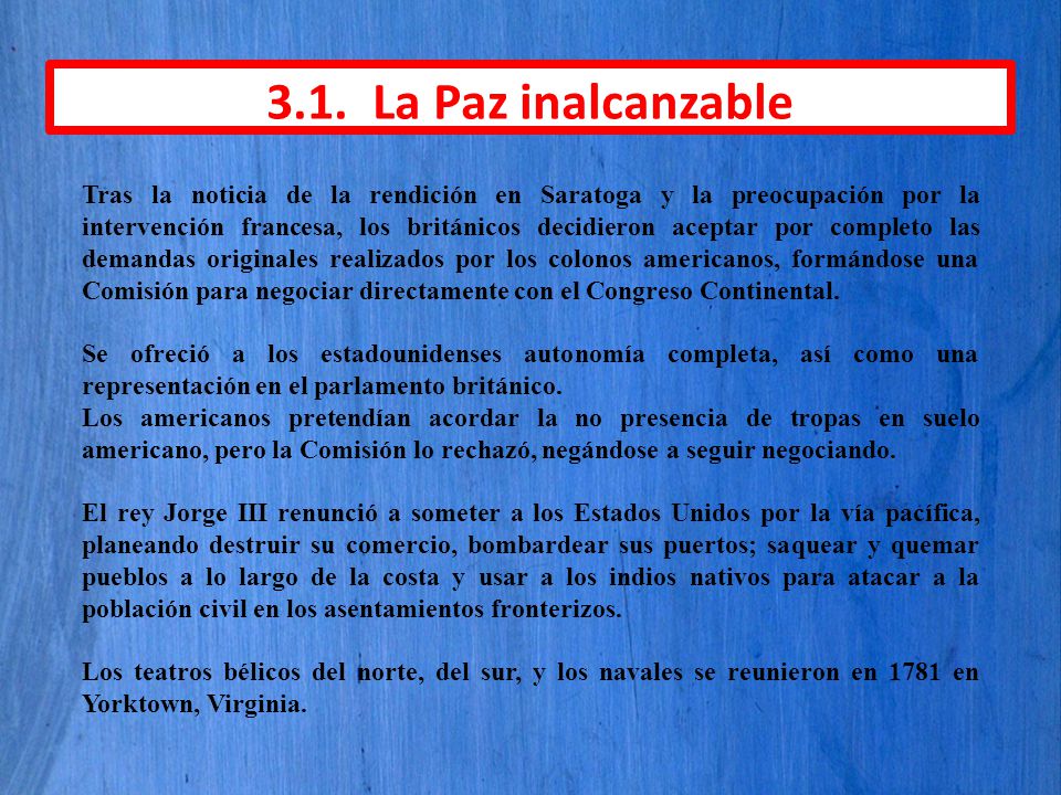 3.1. La Paz inalcanzable