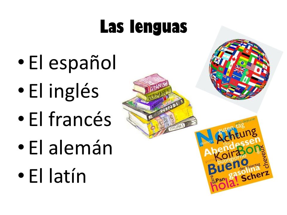 Las lenguas El español El inglés El francés El alemán El latín