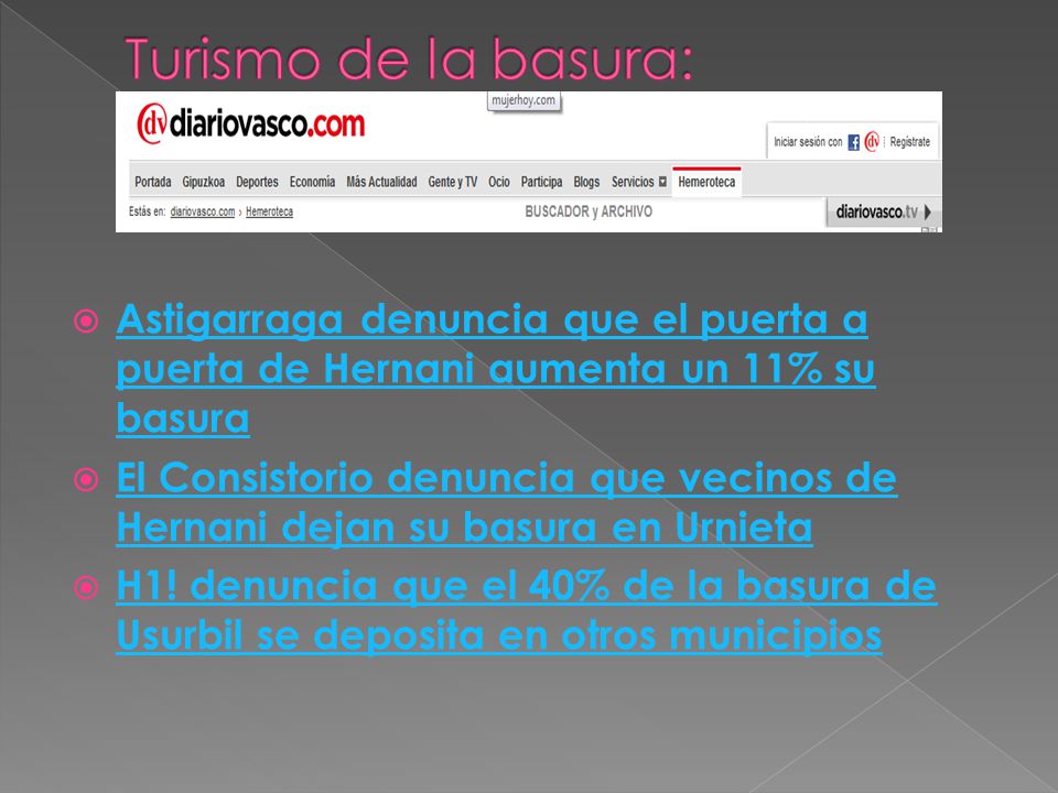 Turismo de la basura: Astigarraga denuncia que el puerta a puerta de Hernani aumenta un 11% su basura.